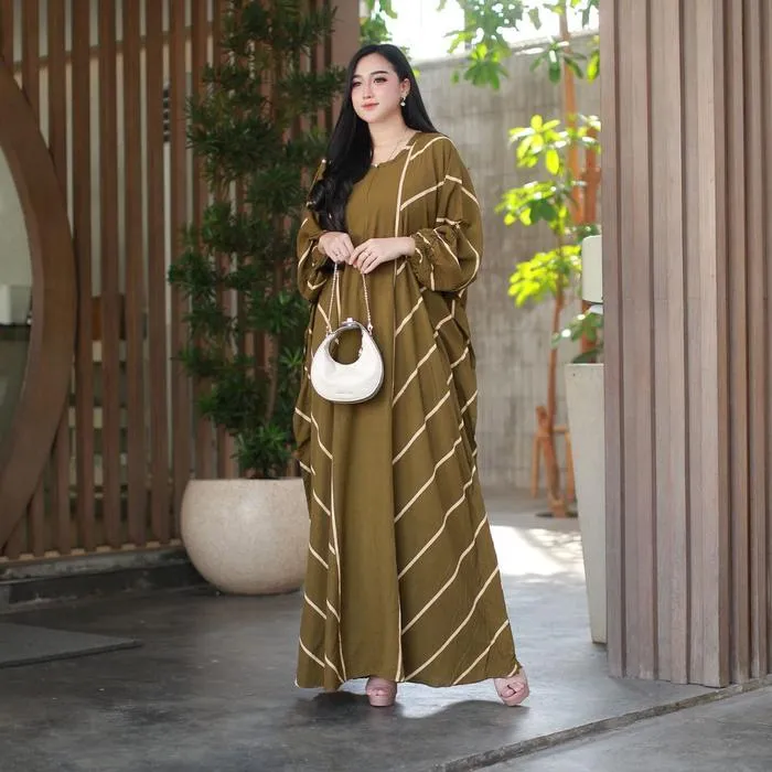 Kaftan Ainun warna Army