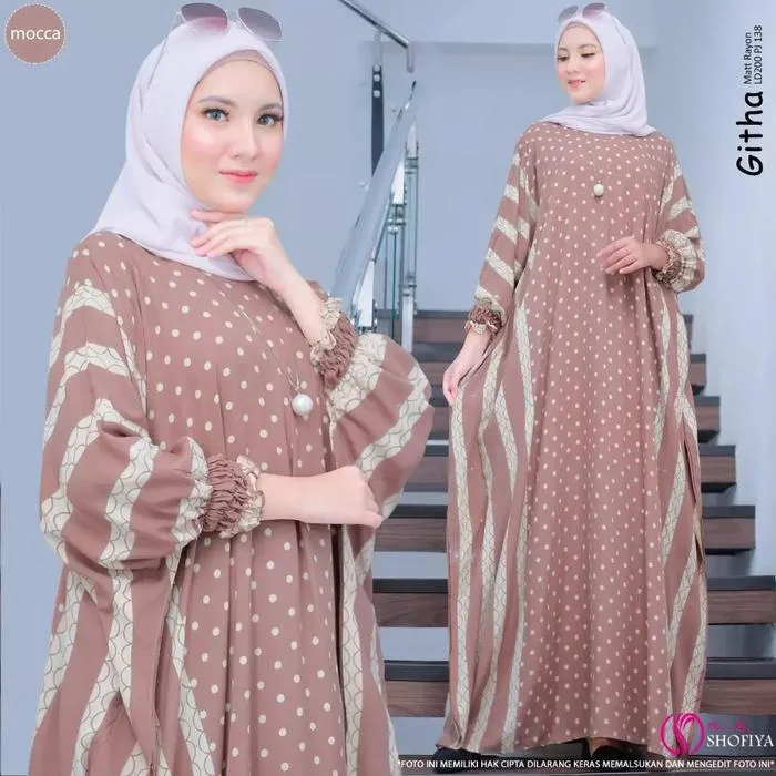 Kaftan Almina warna Cokelat