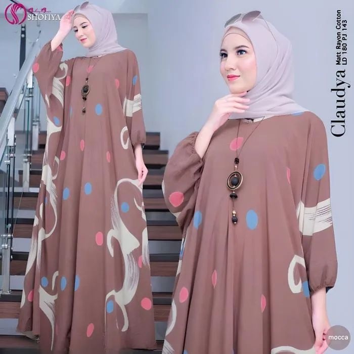Kaftan Lato warna Cokelat Susu