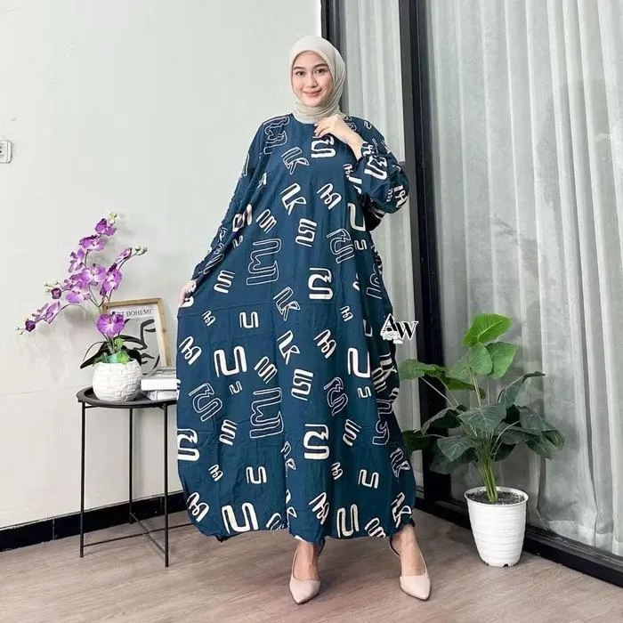 Kaftan Hana warna Denim