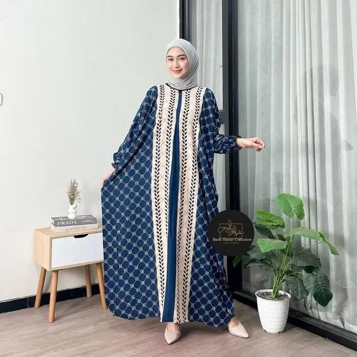 Kaftan Madina warna Denim