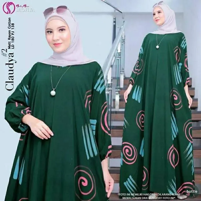 Kaftan Claudya warna Hijau