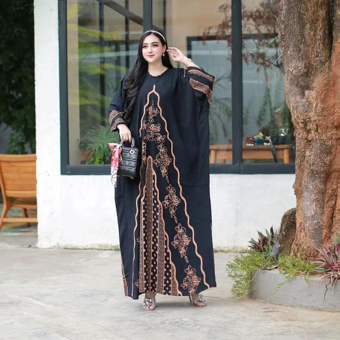 Kaftan India warna Hitam