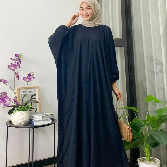 Kaftan Polos warna Hitam