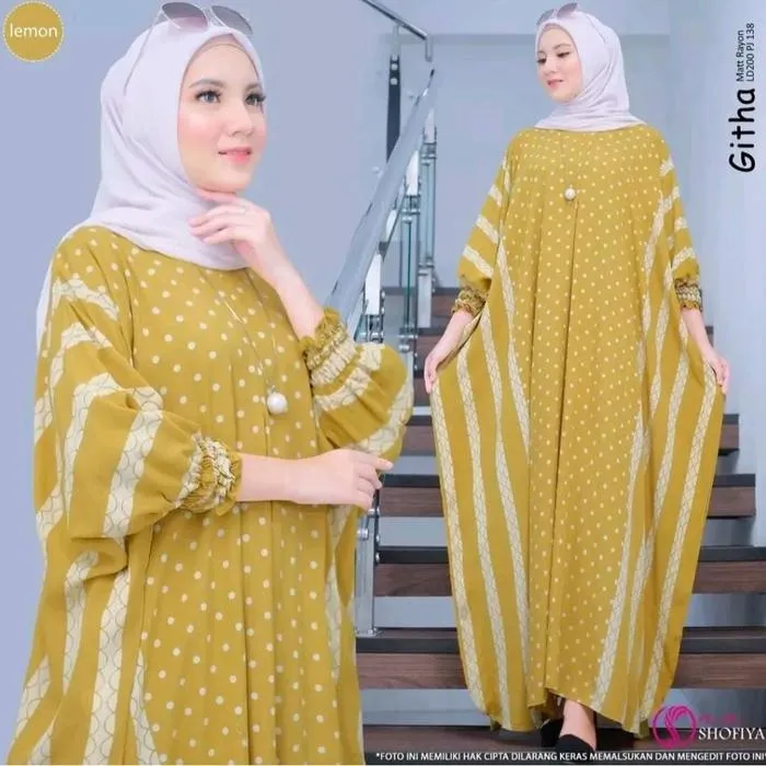 Kaftan Almina warna Kuning