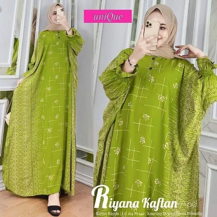 Kaftan Riyana warna Lemon