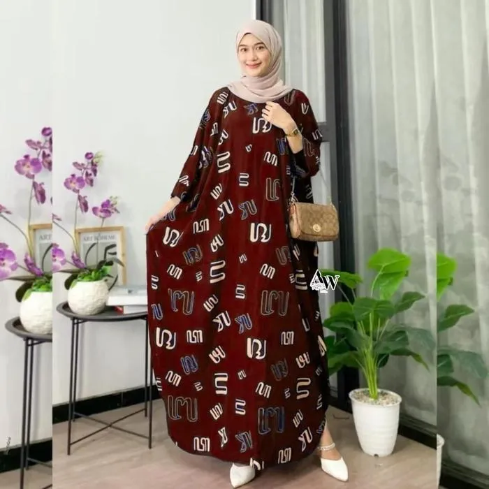 Kaftan Hana warna Maroon