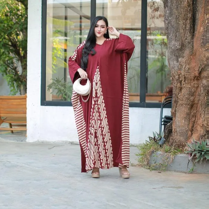 Kaftan Jogja warna Maroon