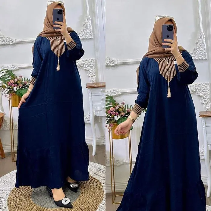 Kaftan Sultan Hitam warna Navy