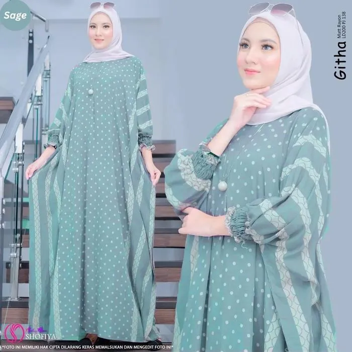 Kaftan Almina warna Sage