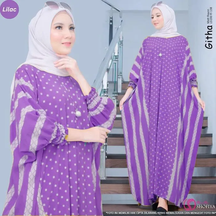 Kaftan Almina warna Ungu